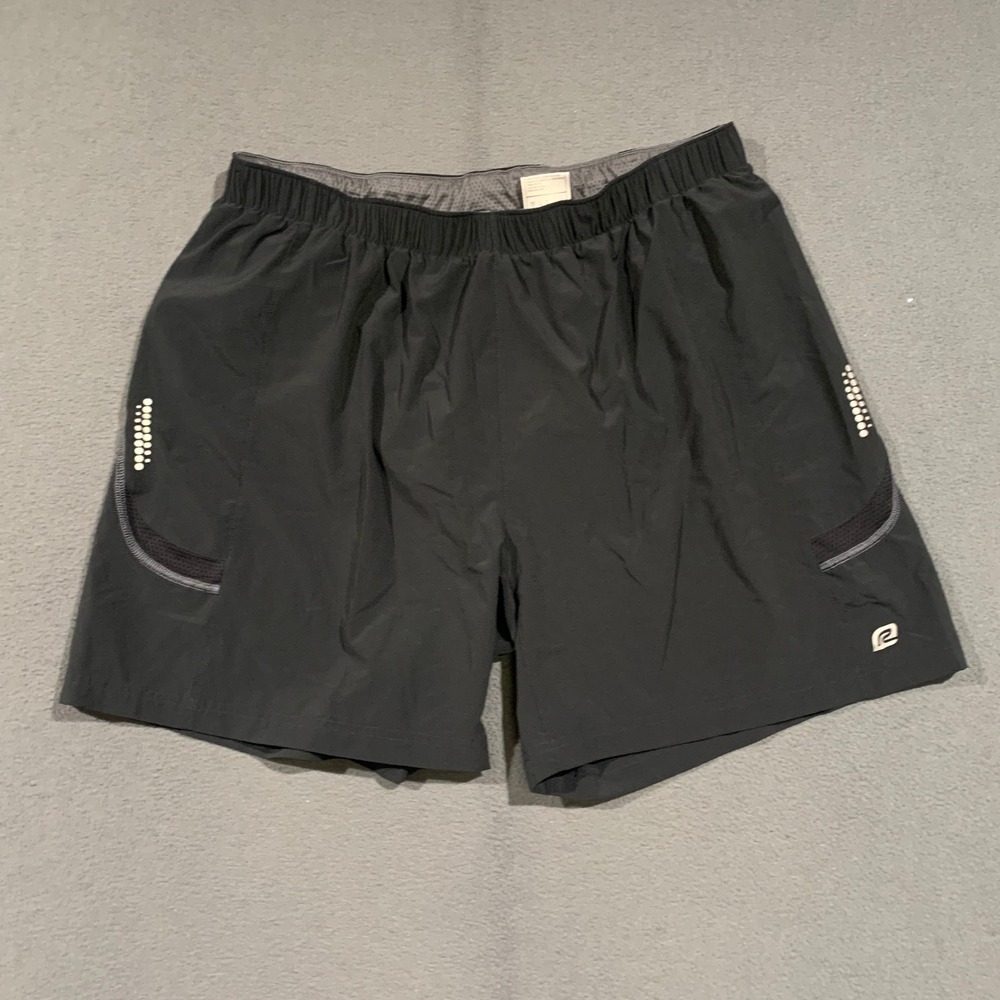 Road Runner Sports Velocity Shorts Mens XXL Black Liner Reflective Running Gym